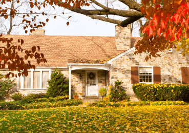 Outside of stone brick home
