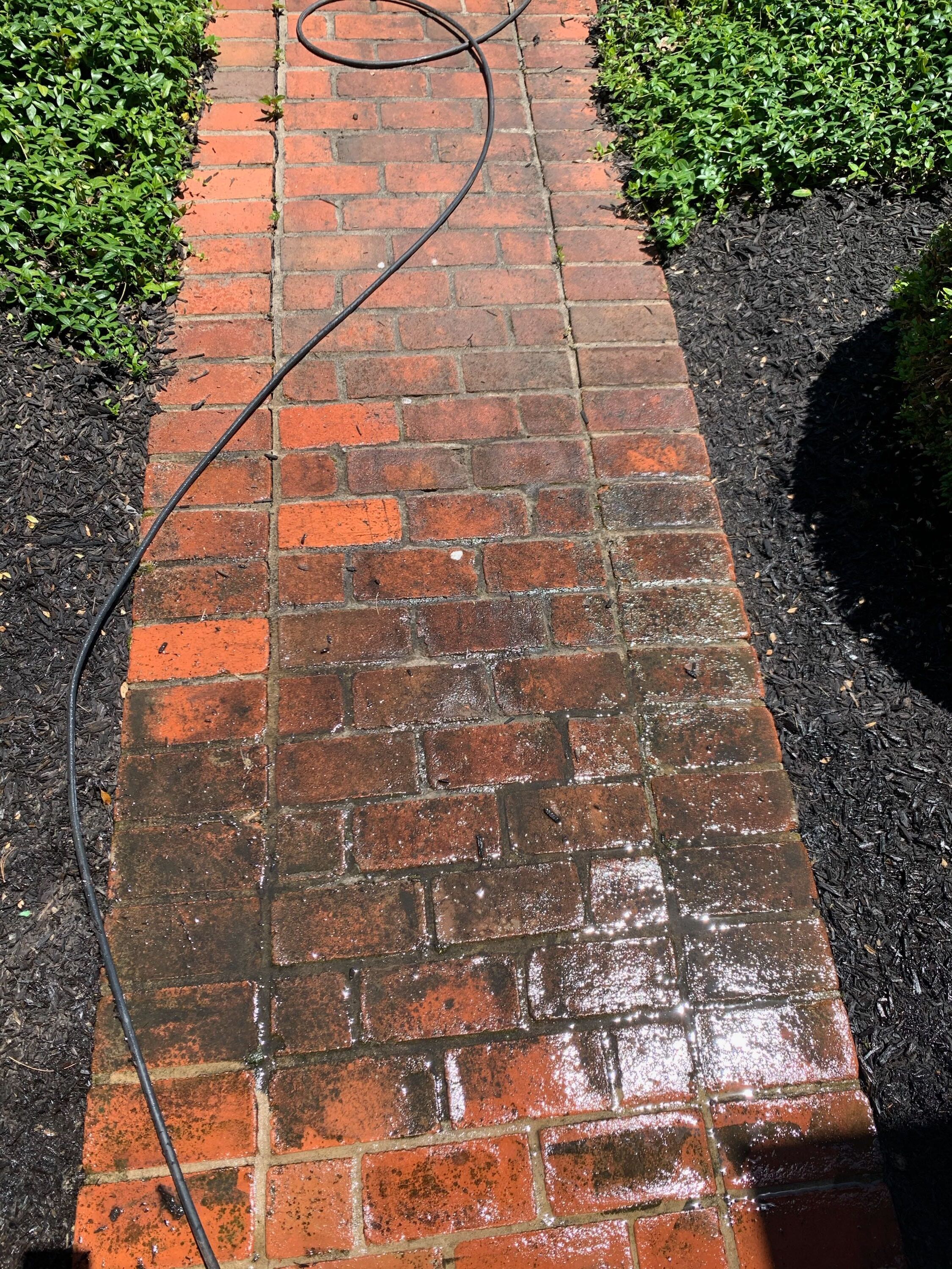 Dirty patio brick