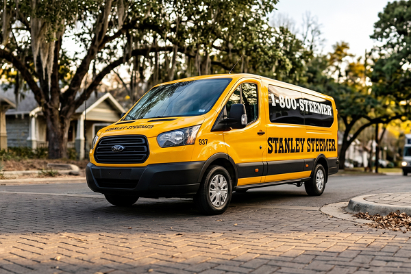 steemer van on street of austin tx