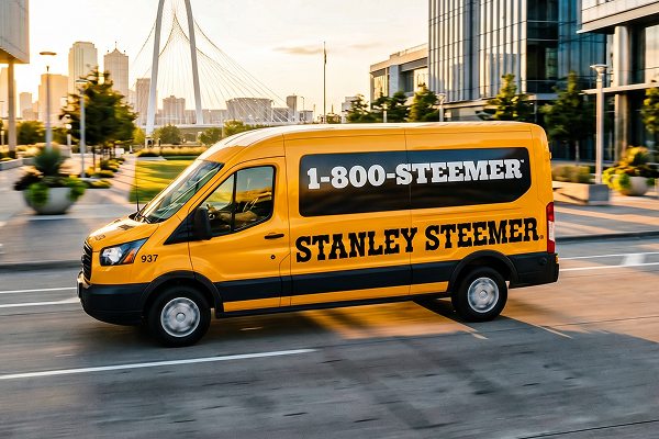 steemer van on dallas tx street
