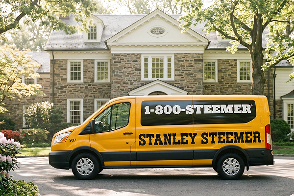 steemer van in driveway of philly pa home