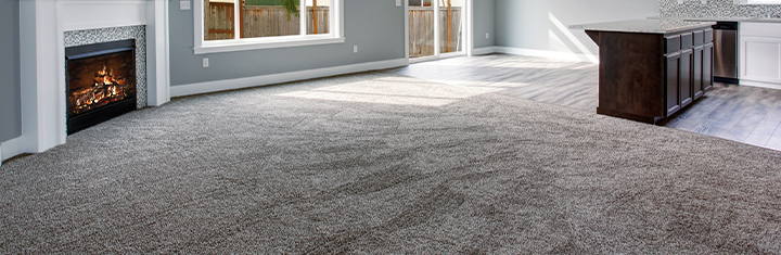 Clean carpet and LVT  in staged home