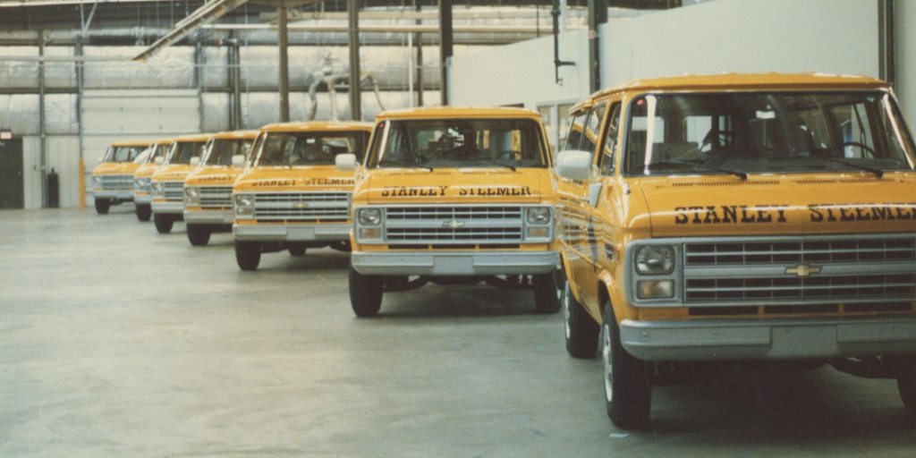 Retro Fleet of Stanley Steemer Vans